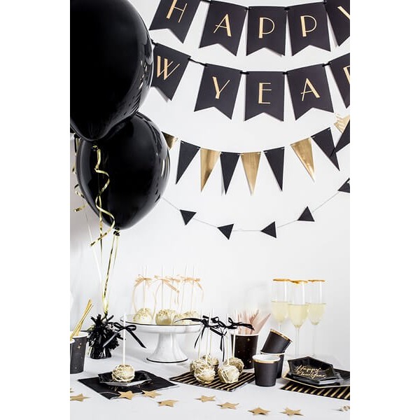Guirlande fanions Noire et Or