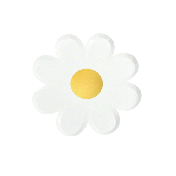 10 assiettes en carton Marguerite, 18cm