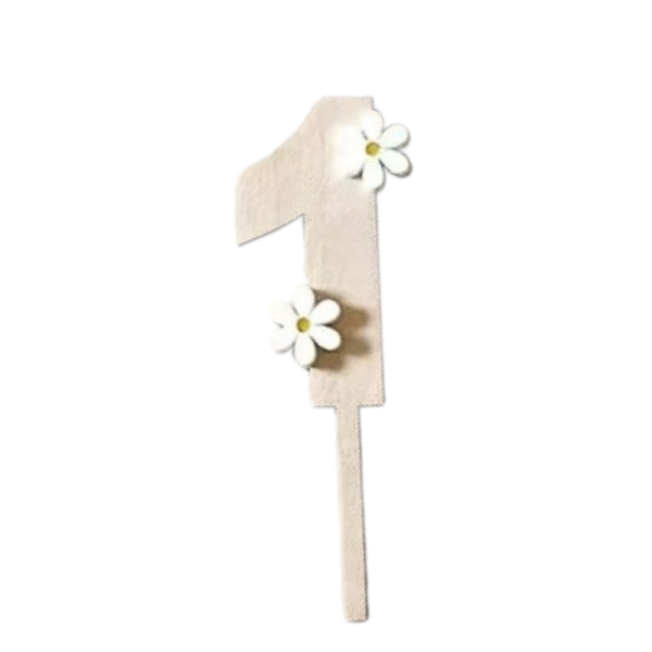 Cake topper chiffre 1 en bois...