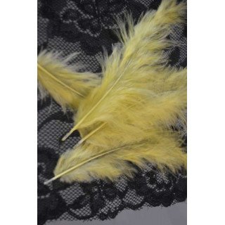 Plume jaune citron décoration (sachet de 20)