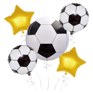 Kit 5 ballons thème FOOTBALL