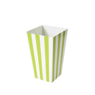 6 Boites à pop corn verte à...