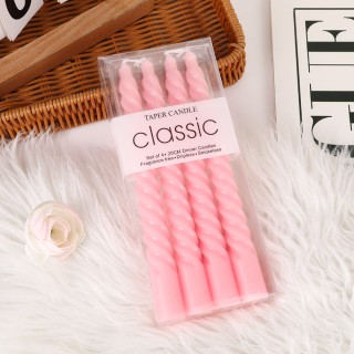 Bougie chandelle Twist Rose...