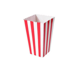 6 Boites à pop corn rouge à...