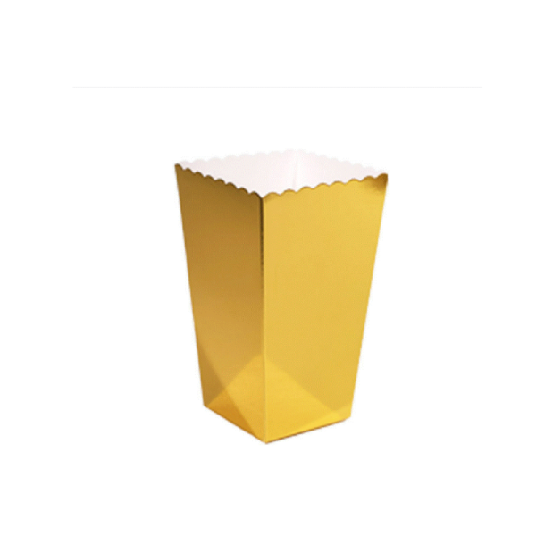 Boite pop corn doré  x6 Boite pop corn doré  x6