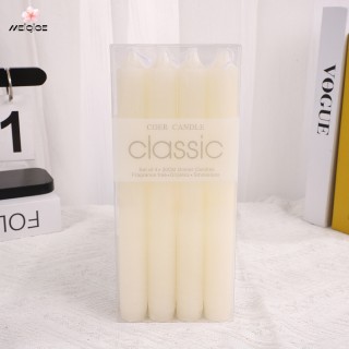 Bougies chandelle Blanche X4