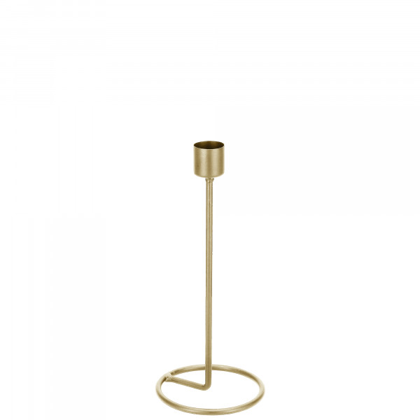 Bougeoir métal doré sur socle, H25cm Bougeoir métal doré sur socle, H25cm