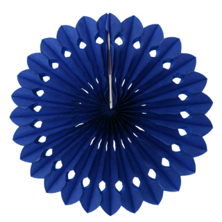 Rosace papier bleu roi 30cm
