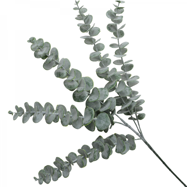 Branche d'eucalyptus verte artificielle feuille fine