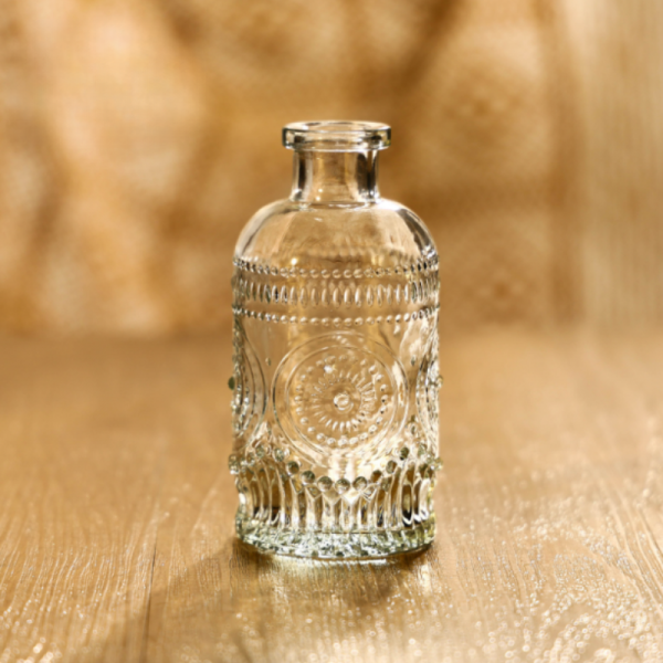 Bouteille en verre Rosée Antique - 12,4x6cm
