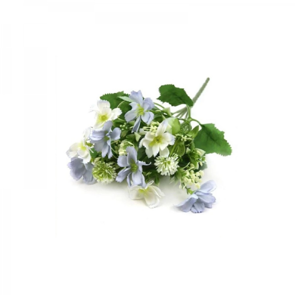 Bouquet de Marguerites Bleu - 28cm