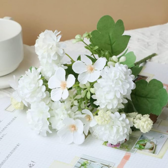 Bouquet de Fleurs Elise Blanche - 30cm
