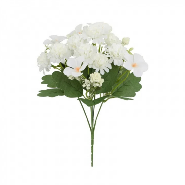Bouquet de Fleurs Elise Blanche - 30cm