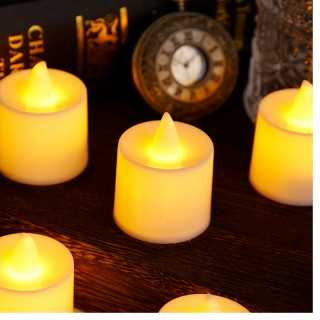 Bougie LED jaune
