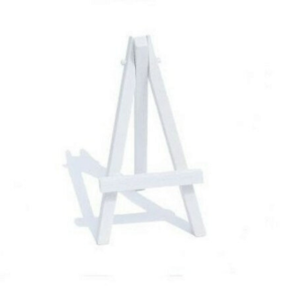 Chevalet blanc en plastique - 15,5cm x 8,5cm