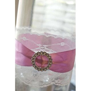 Boucle passe ruban ronde grand modèle acrylique (sachet de 100)