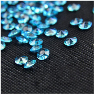 Diamants acrylique Turquoise 6mm