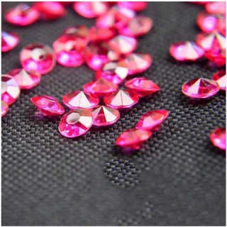 Diamant Acrylique Fuchsia 6mm
