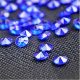 Diamants Acrylique Bleu Roi 6mm