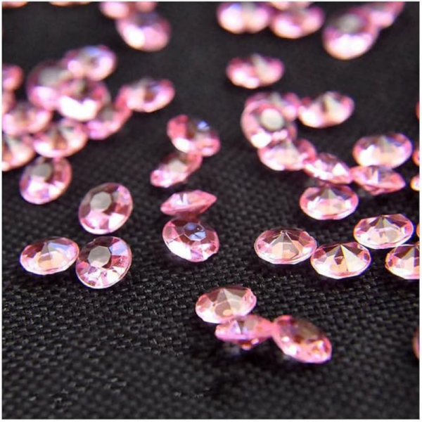 Diamants acrylique Rose clair 6mm