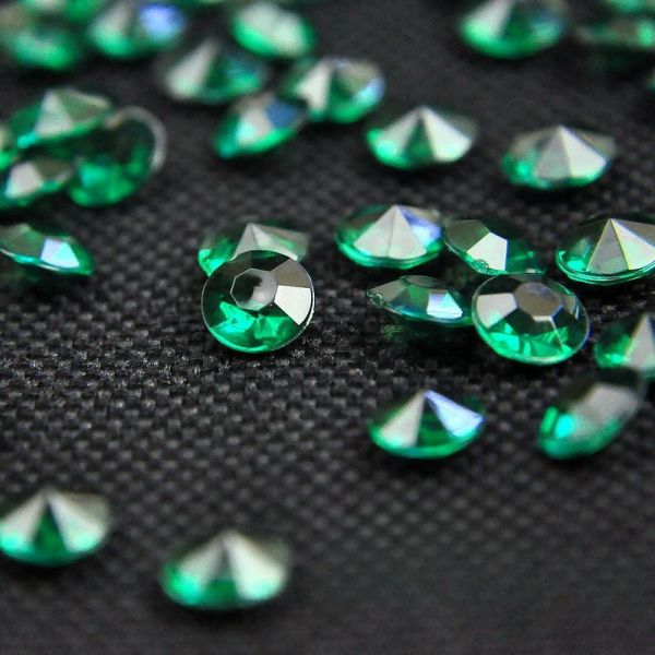 Diamants acrylique Vert Foncé 6mm