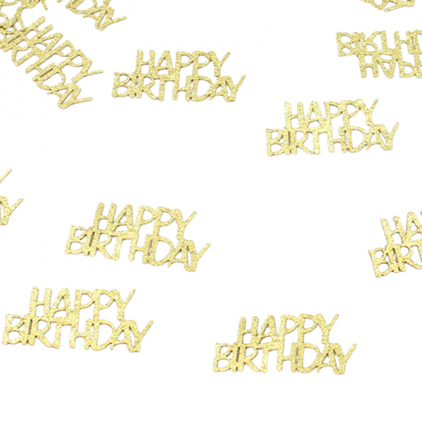 Confettis papier glitter doré happy...