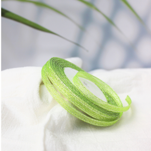 Ruban métallisé Vert 6mm x20m