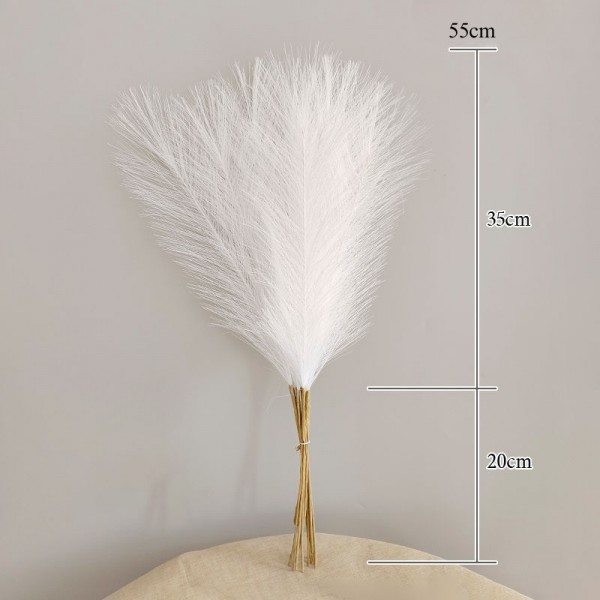 Tige pampa synthétique Blanche - H53cm
