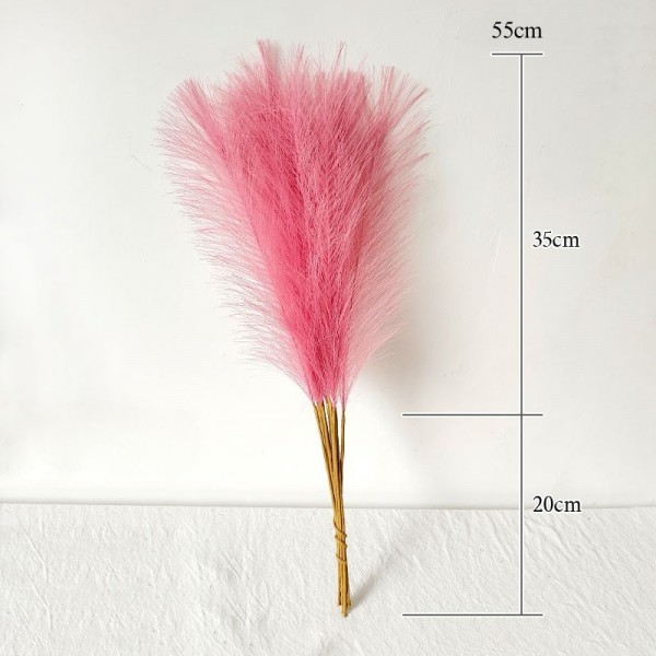 Tige pampa synthétique Rose Cerise -...