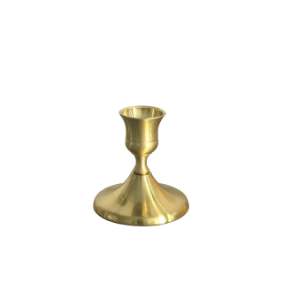 Bougeoir chandelle métal or