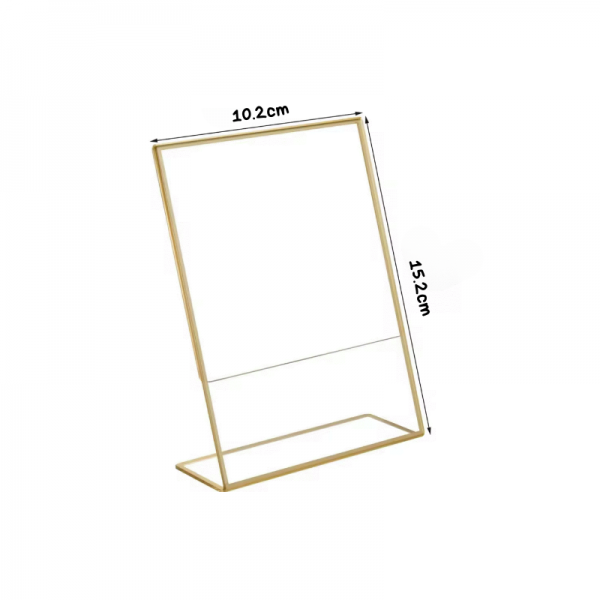 Cadre porte Menu/Photo Bord Doré...