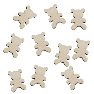 Confettis ourson en bois