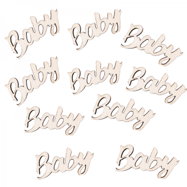 Confettis baby en bois