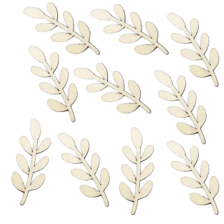 Confettis feuillage en bois