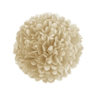 Pompon papier de soie Latte...