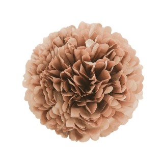 Pompon papier de soie Mocha 35cm