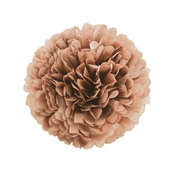 Pompon papier de soie Mocha 35cm