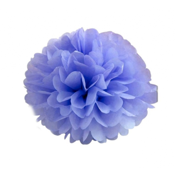 Pompon papier de soie Parme 35cm