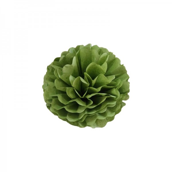 Pompon papier de soie Matcha 20cm