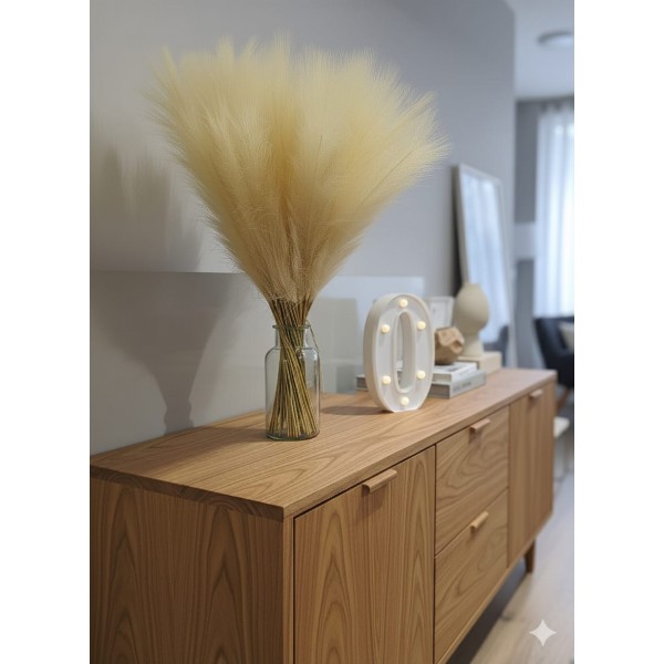 Tige pampa synthétique Jaune - H53cm