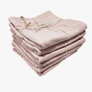 4 serviettes gaze de coton...