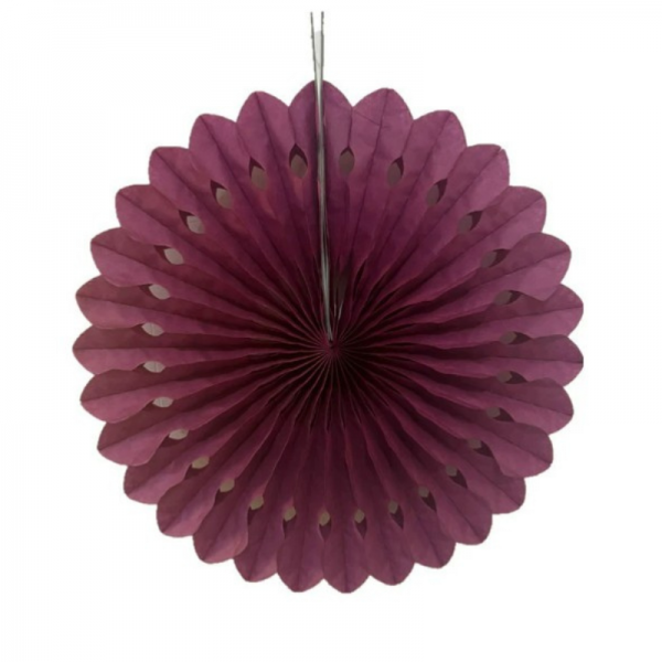 Rosace en papier bordeaux 30cm