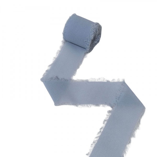 Ruban de Crêpe Bleu Orage - 5 mètres