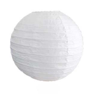 Boule Lampion papier Blanc 40cm