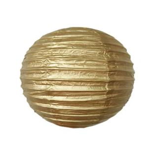 Boule Lampion papier Doré 30cm