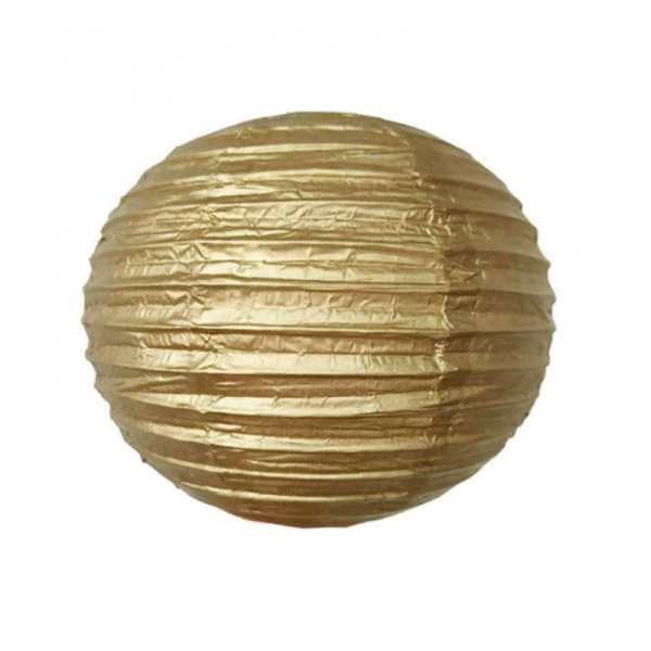 Boule Lampion papier Doré 30cm