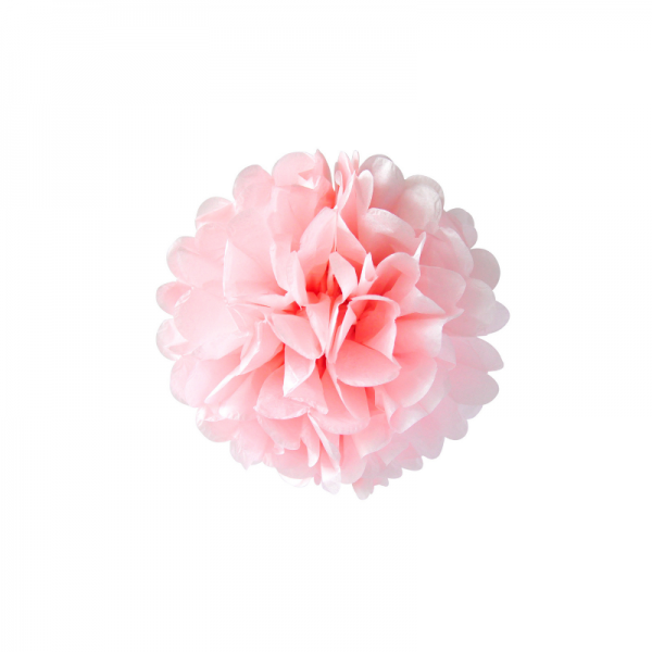 Pompon papier de soie Rose Clair 20cm