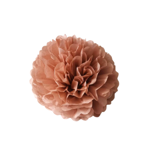 Pompon papier de soie Rose Poudré 20cm