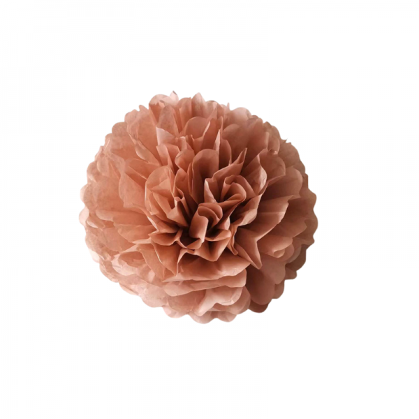 Pompon papier de soie Rose Poudré 20cm