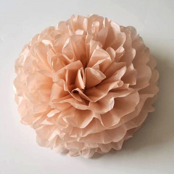 Pompon papier de soie Nude 20cm